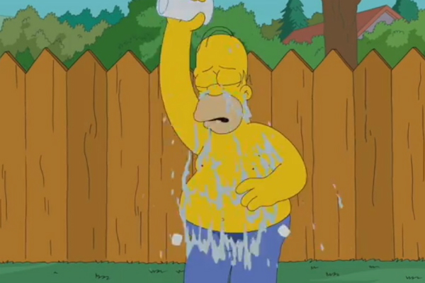 Homero Simpson Ice Bucket Challenge